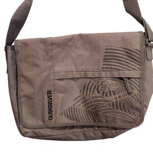 Quiksliver Shoulder Messenger Bag Gray Satchel Computer book School Career Pad